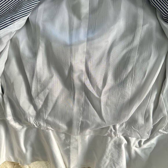 Etcetera Navy Blue and White Pinstripe Blazer - Picture 6 of 8